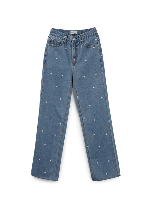 Heart Bleach Jeans