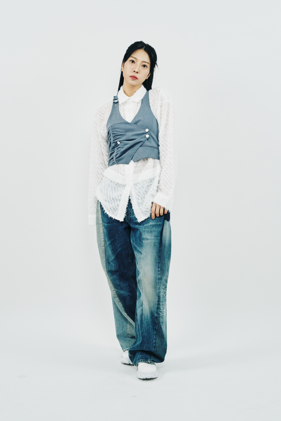 UNBLANCE SHIRRING VEST