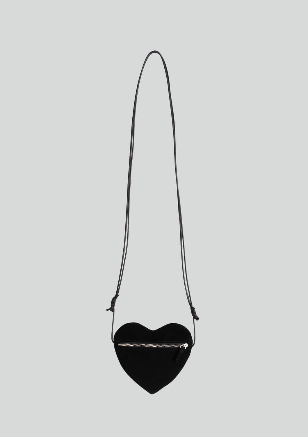 Mused Real Suede Heart Bag