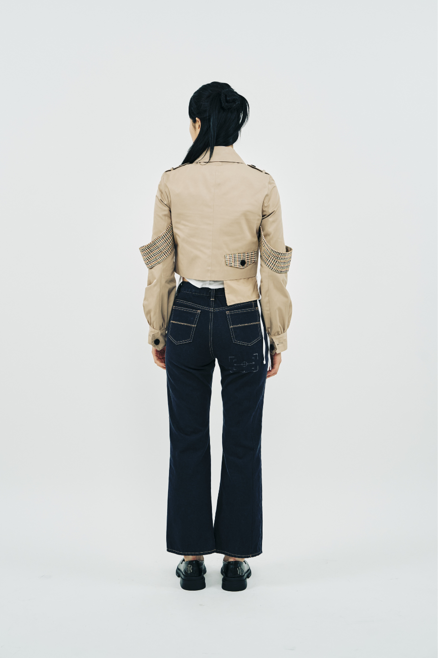 《PHENOMENON SEEPER》TRENCH CHECK SHORT JACKET