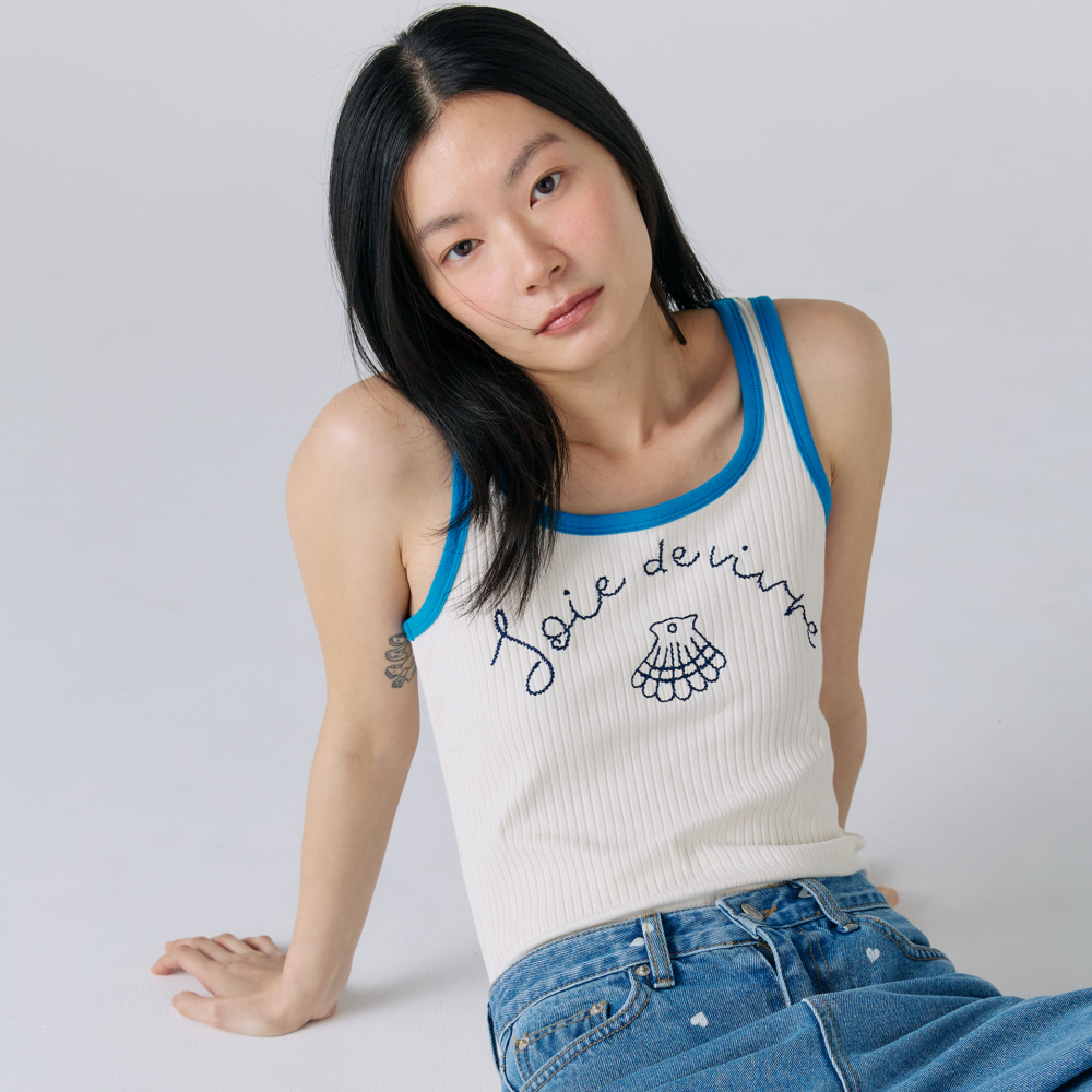 Sea Shell Emb Tank Top