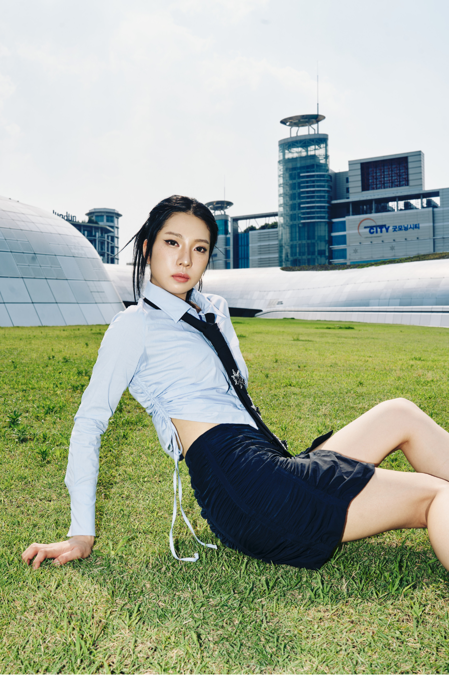 SHIRRING LONG SLEEVE SHIRT