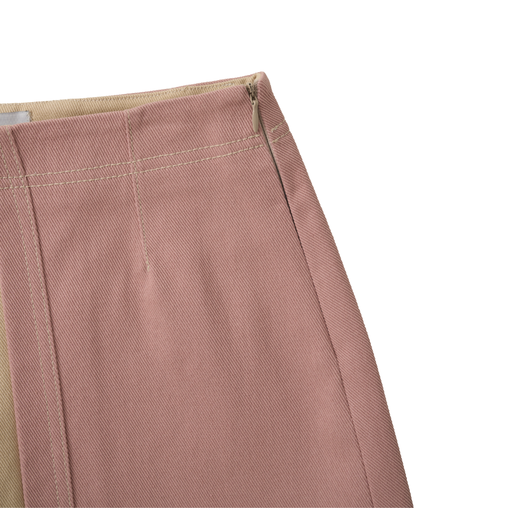 Double Zip Mini Skirt