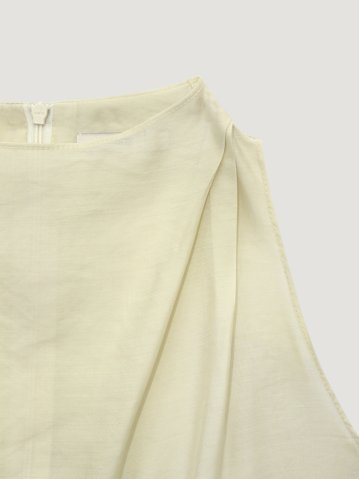 Drape See-Through Blouse