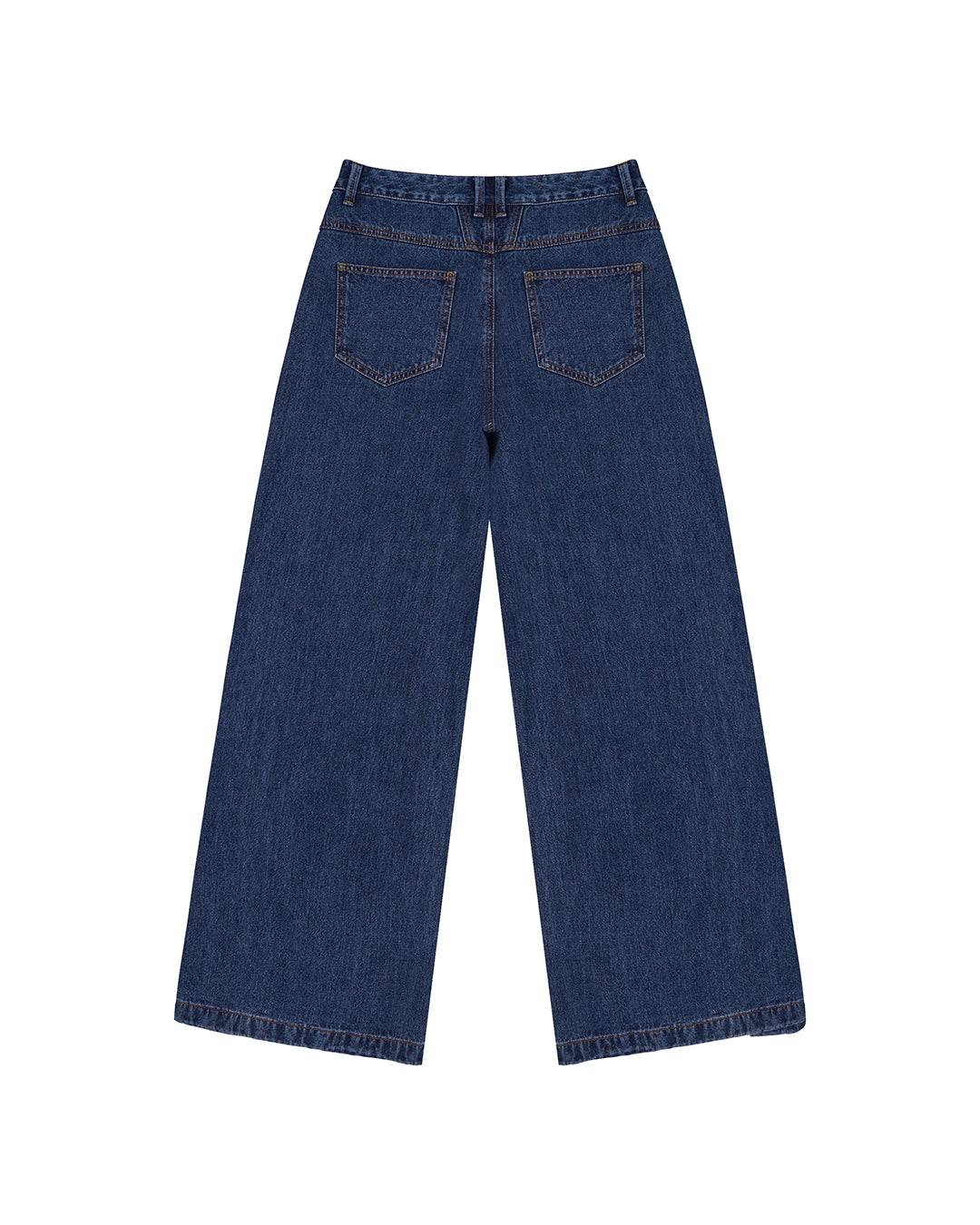PLEATED WIDE DENIM PANTS