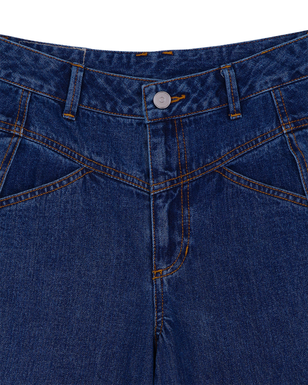 PLEATED WIDE DENIM PANTS