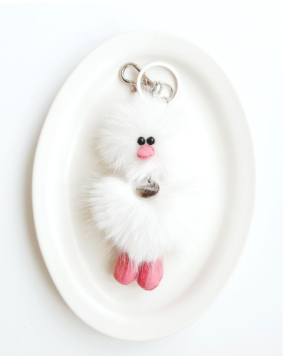 Mini Bird Keyring - ホワイト White -