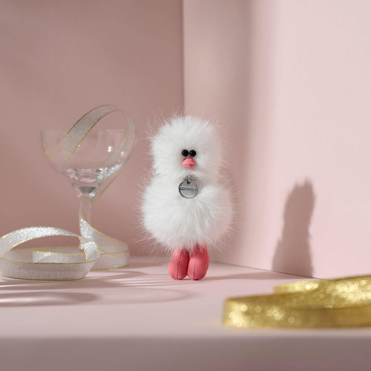 Mini Bird Keyring - ホワイト White -