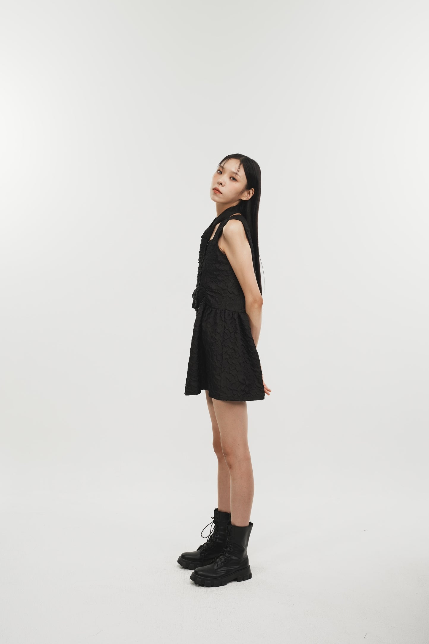 《PHENOMENON SEEPER》SHIRRING RAINDROP DRESS