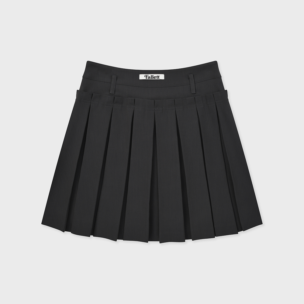 Double Layered Pleats Skirt