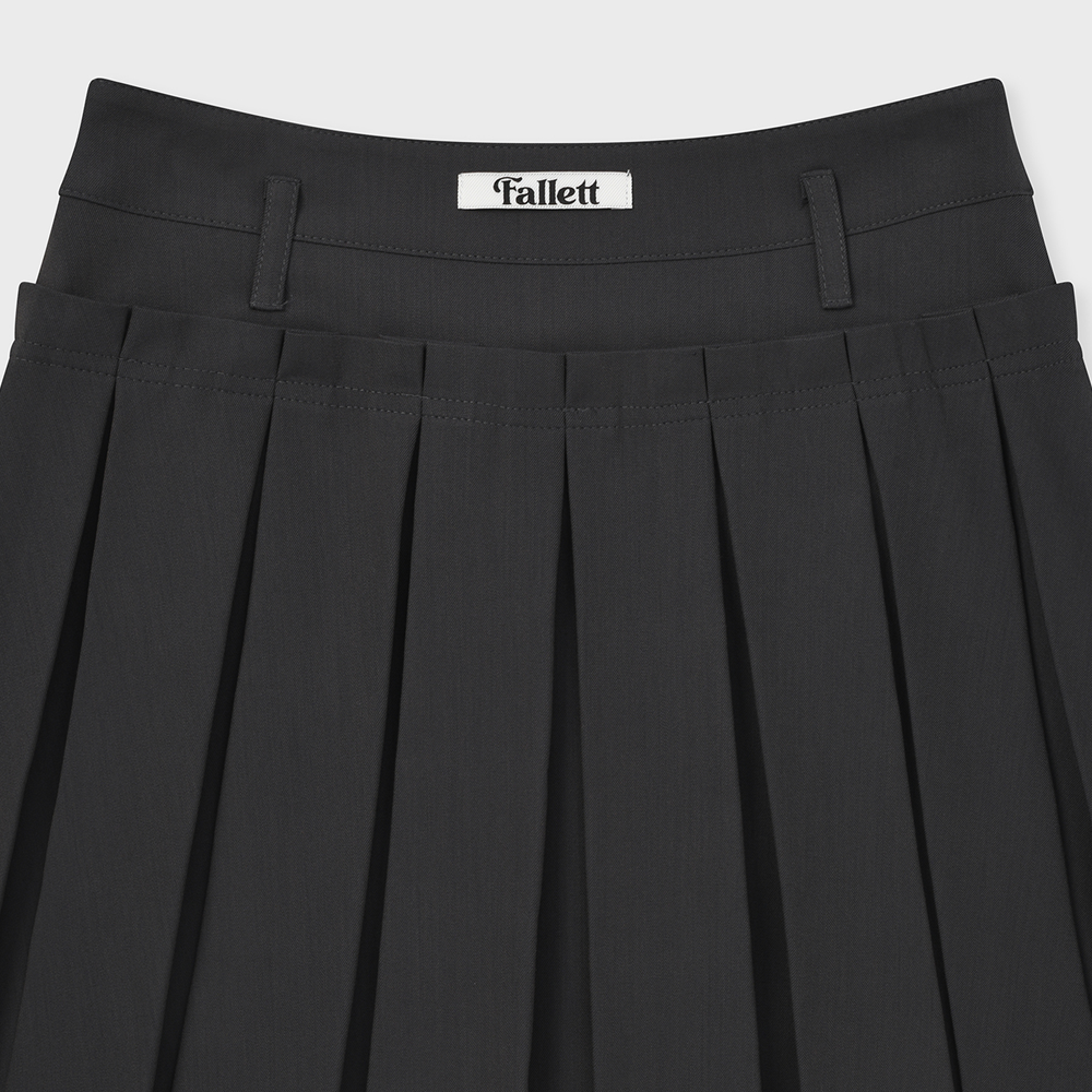 Double Layered Pleats Skirt