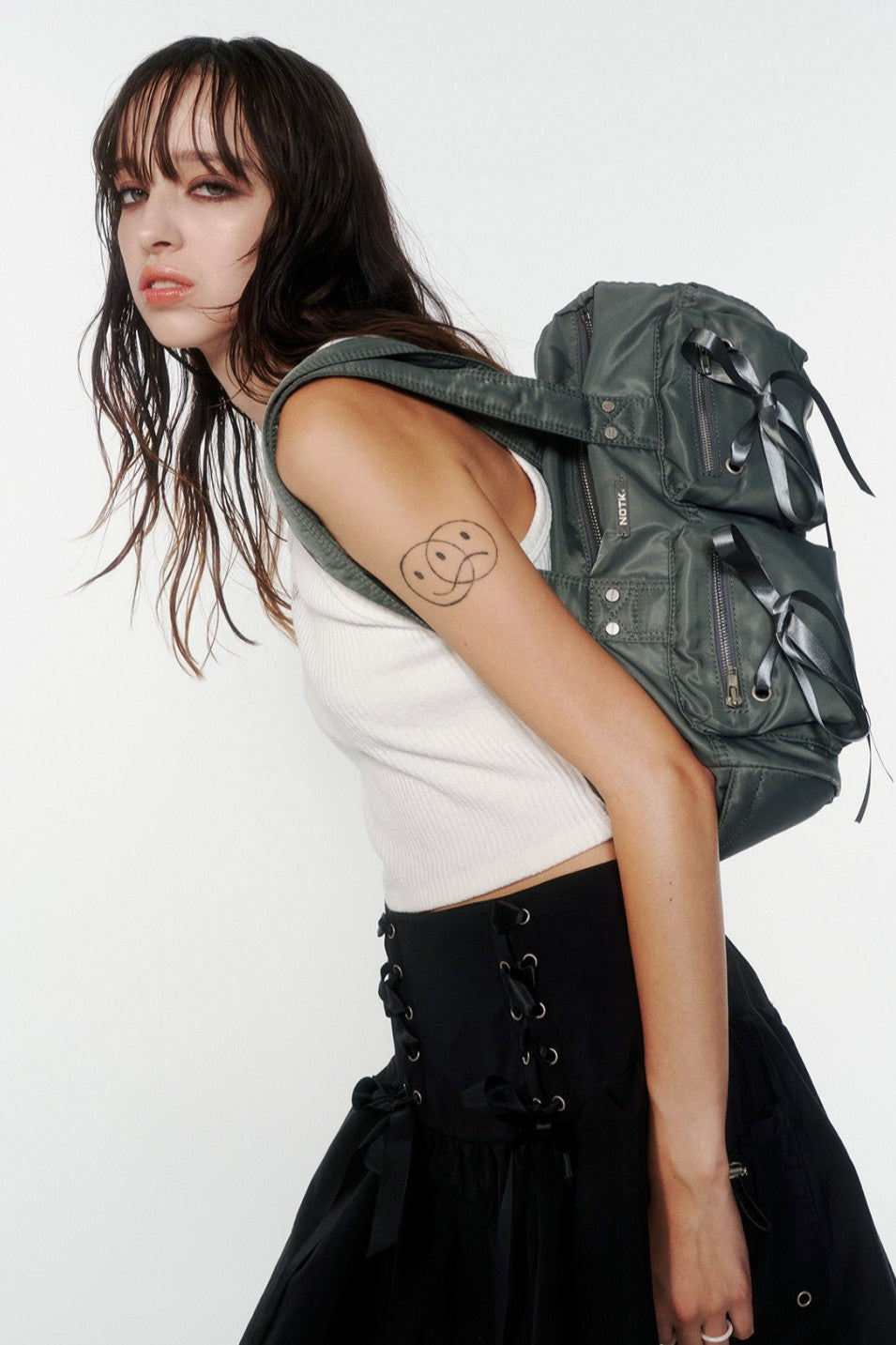 Double Ribbon Cargo Duffle Bag