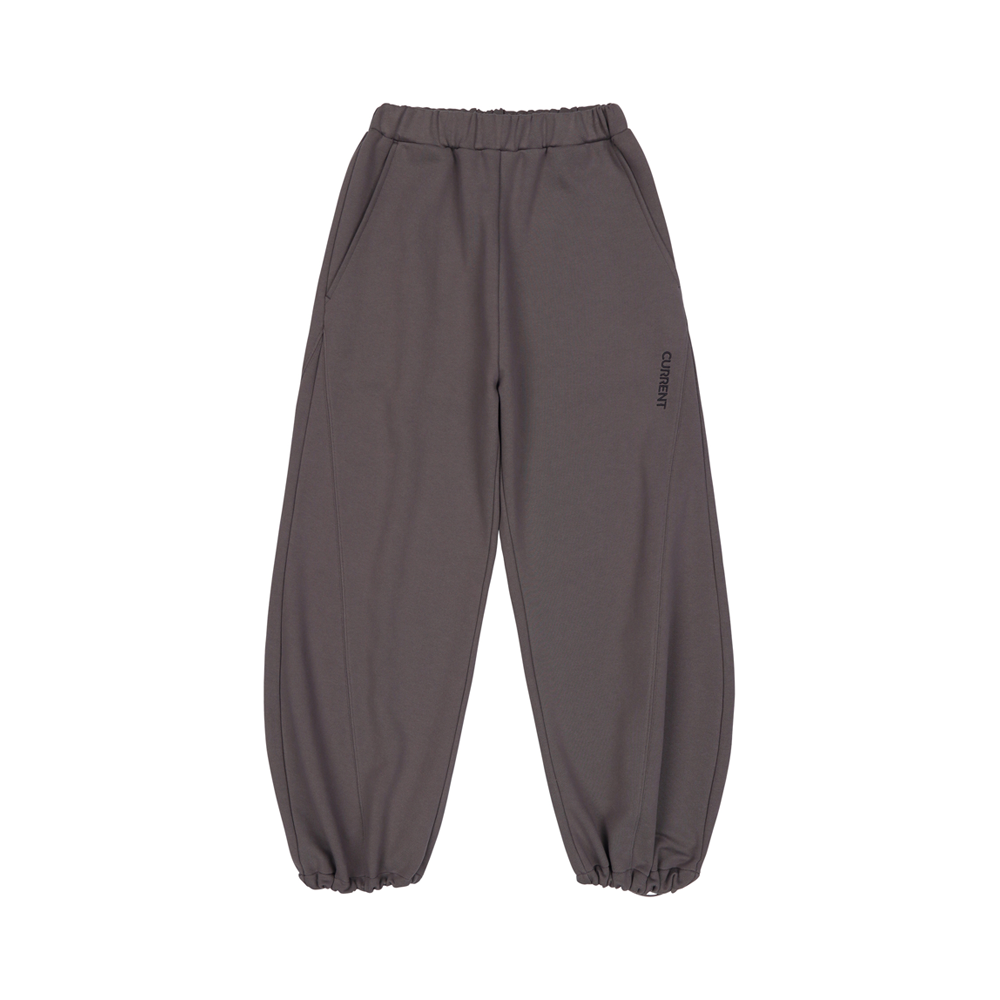 《CURRENT》LOGO CURVED SWEAT PANTS