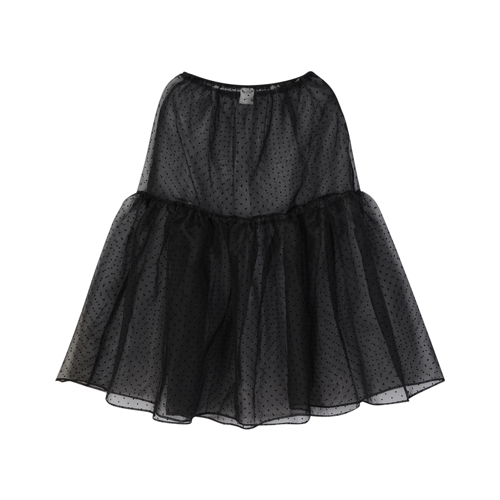 LR DOT SEE-THROUGH LAYERD SKIRT