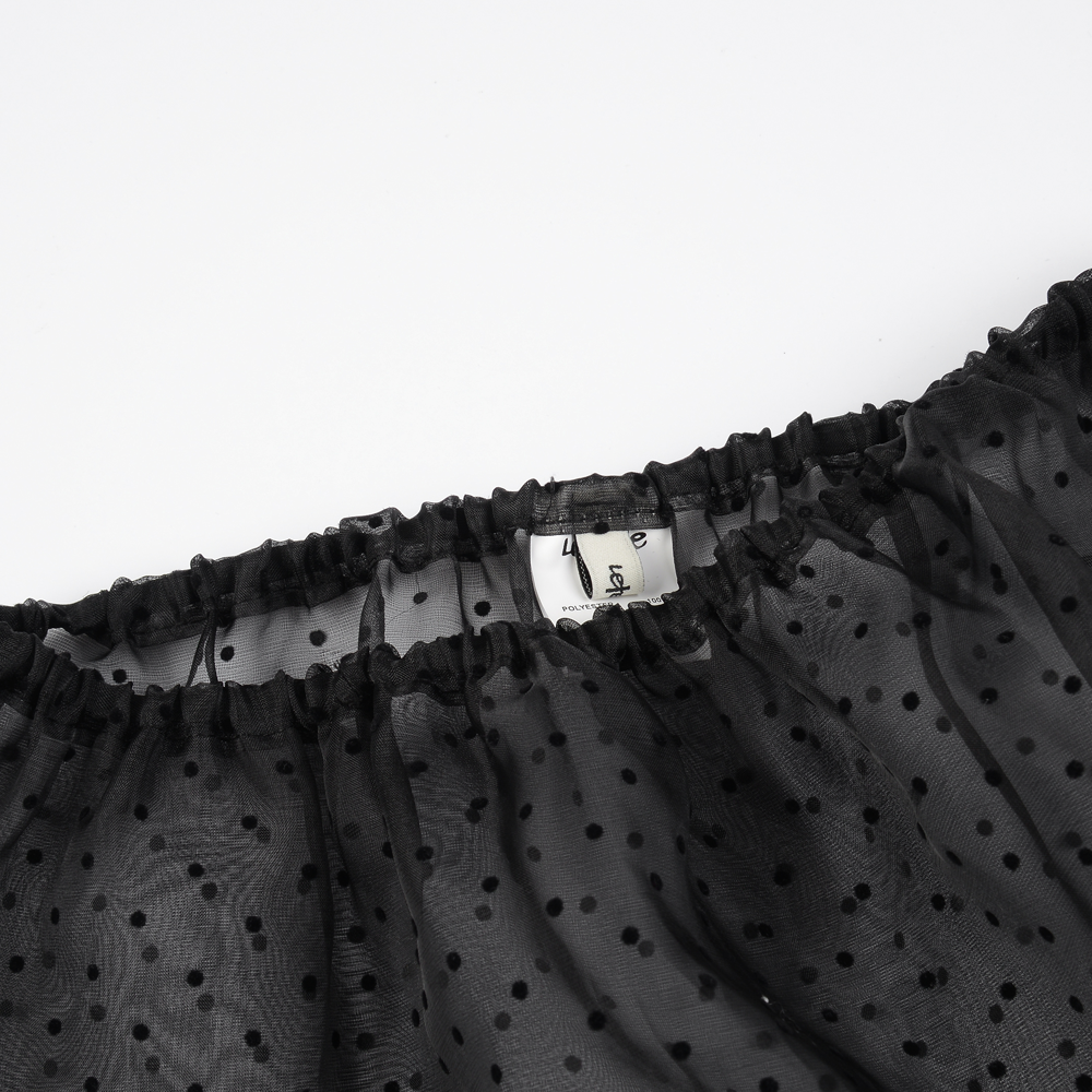 LR DOT SEE-THROUGH LAYERD SKIRT
