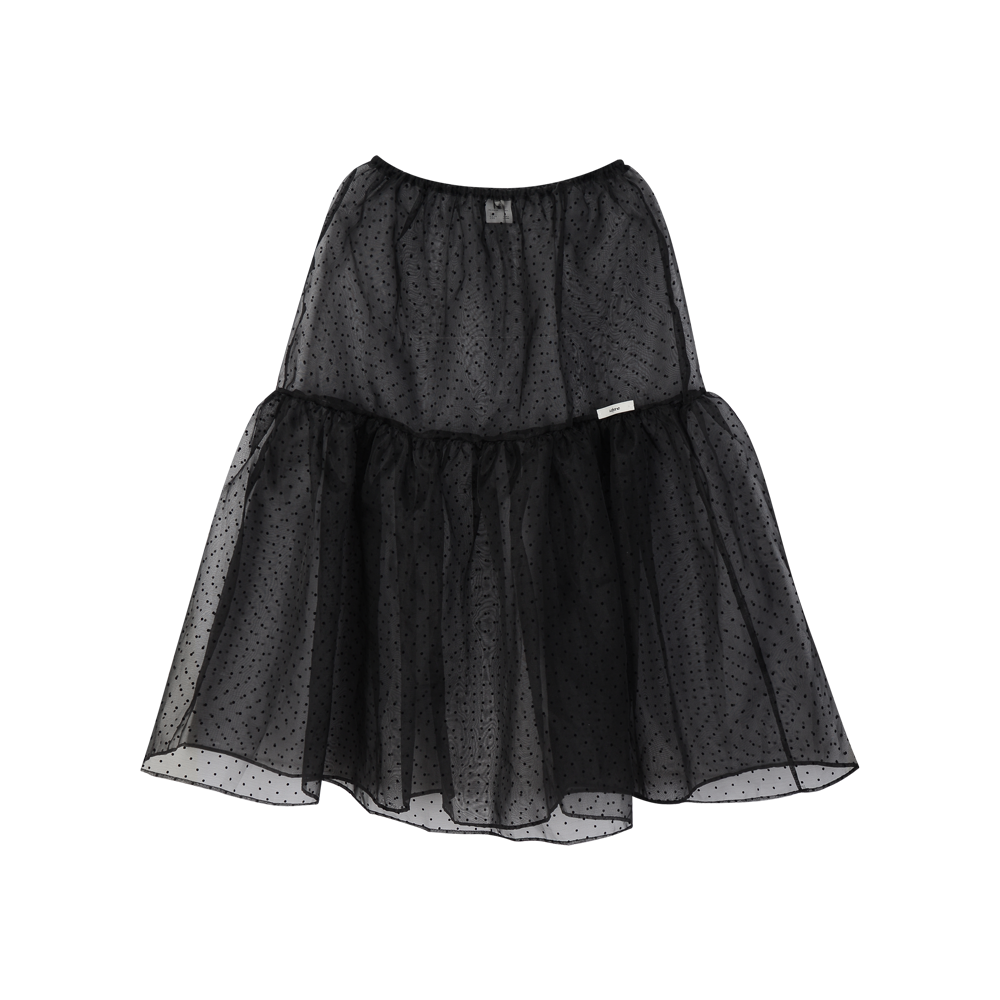 LR DOT SEE-THROUGH LAYERD SKIRT