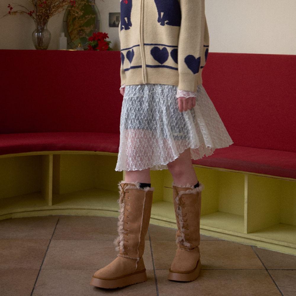 《Leterie》LR LACE LAYERED SKIRT