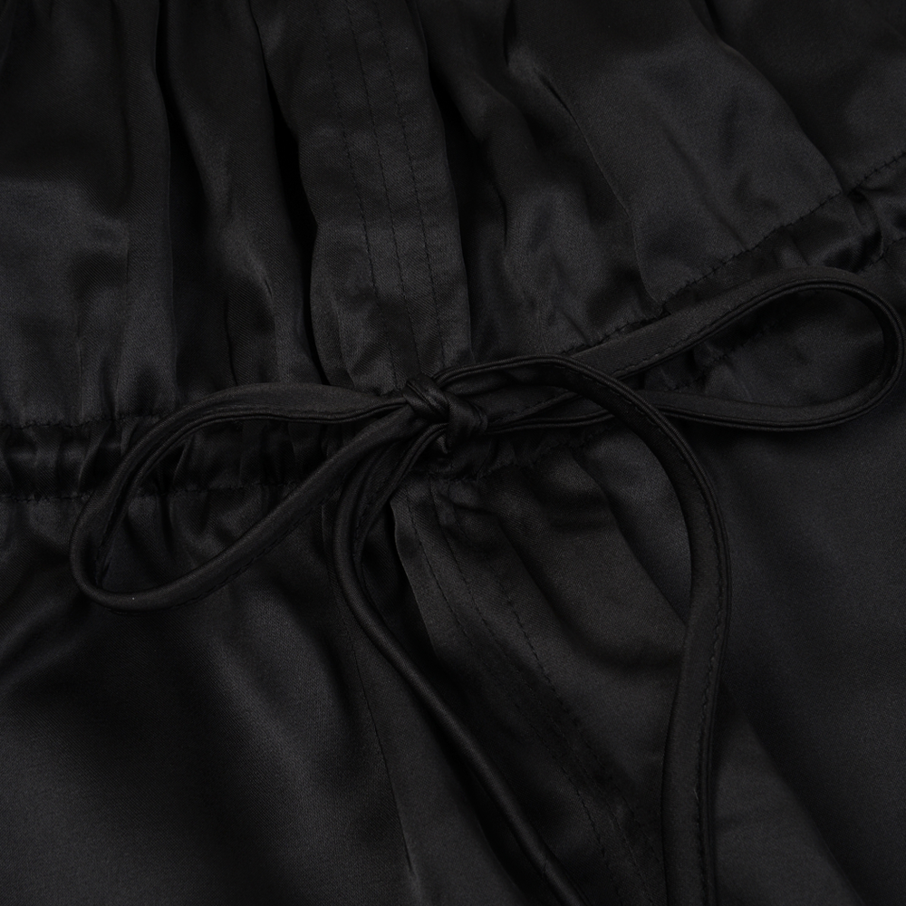 LR SHIRRING MIDI SKIRT