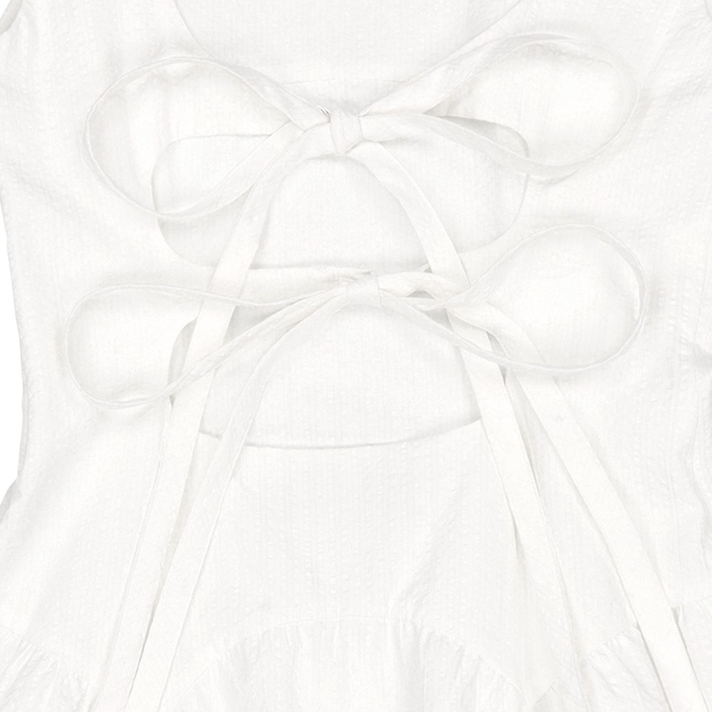 RIBBON STRAP SLEEVELESS DRESS