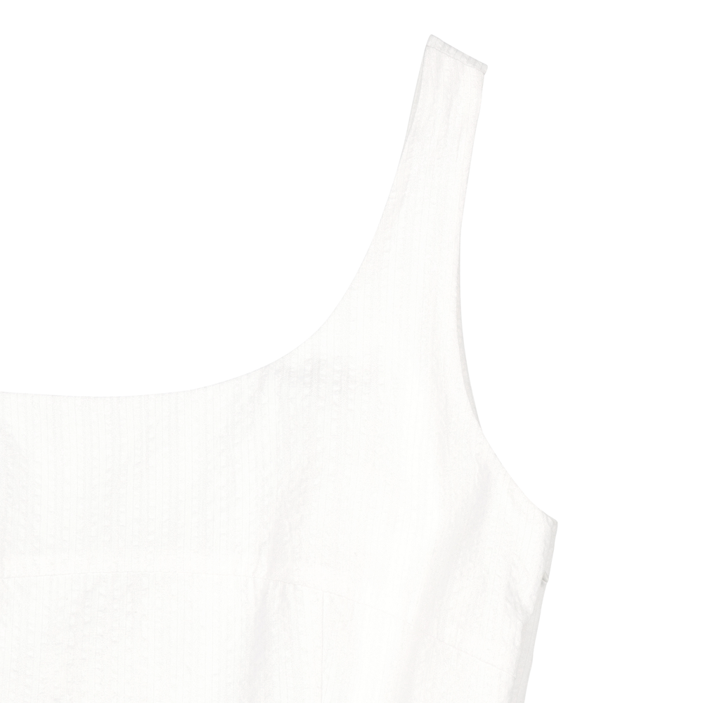 RIBBON STRAP SLEEVELESS DRESS