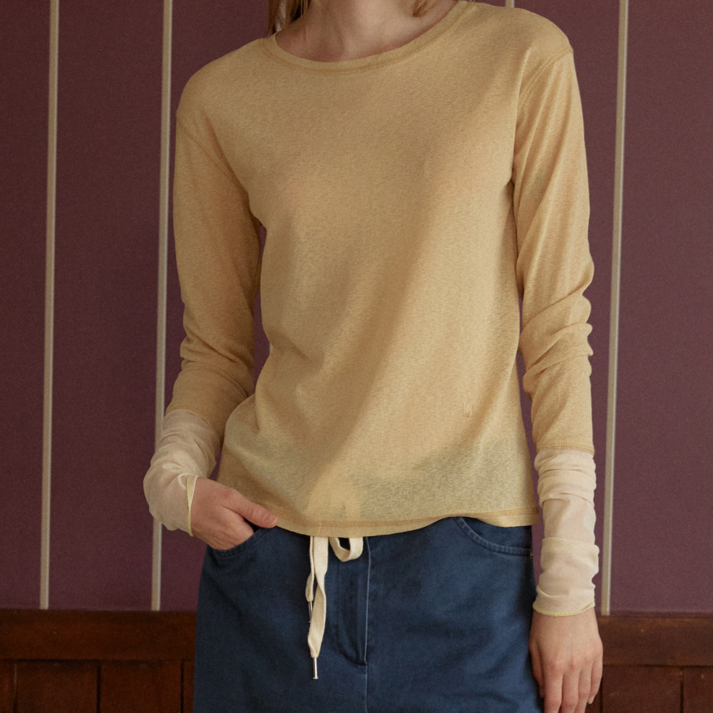 SEE-THROUGH LONG SLEEVE T-SHIRT