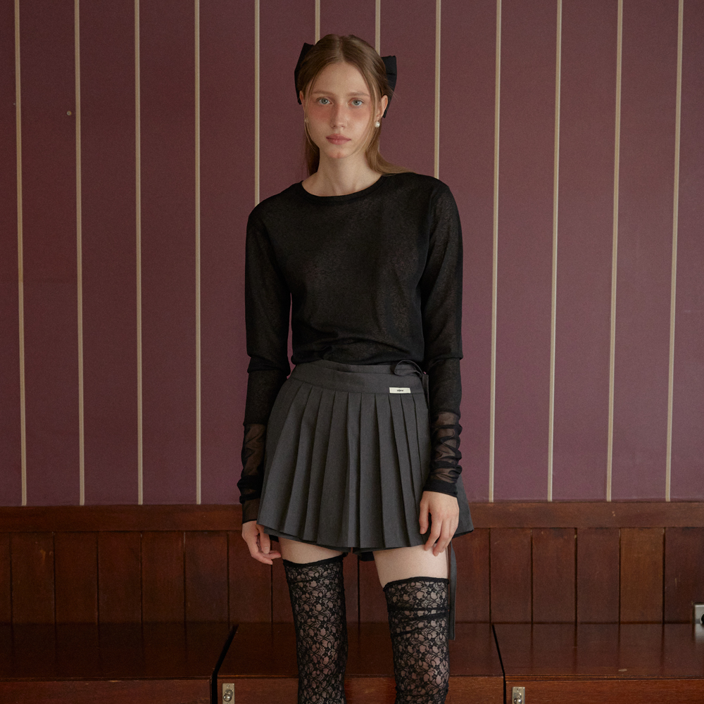 PLEATS MINI SKIRT PANTS