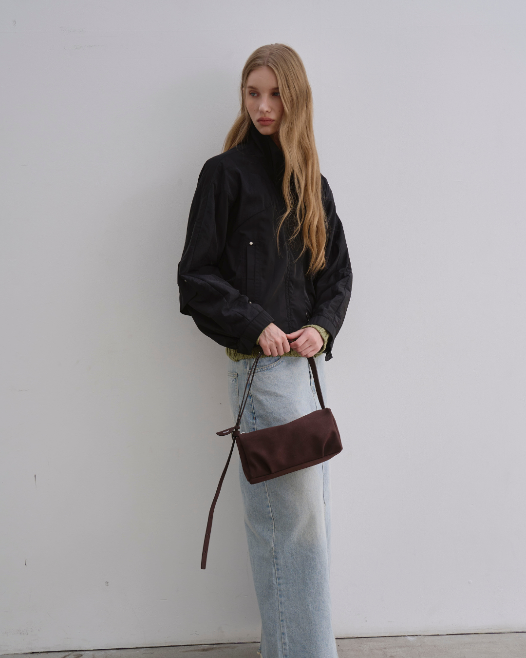 Bento bag - Suede Darkbrown