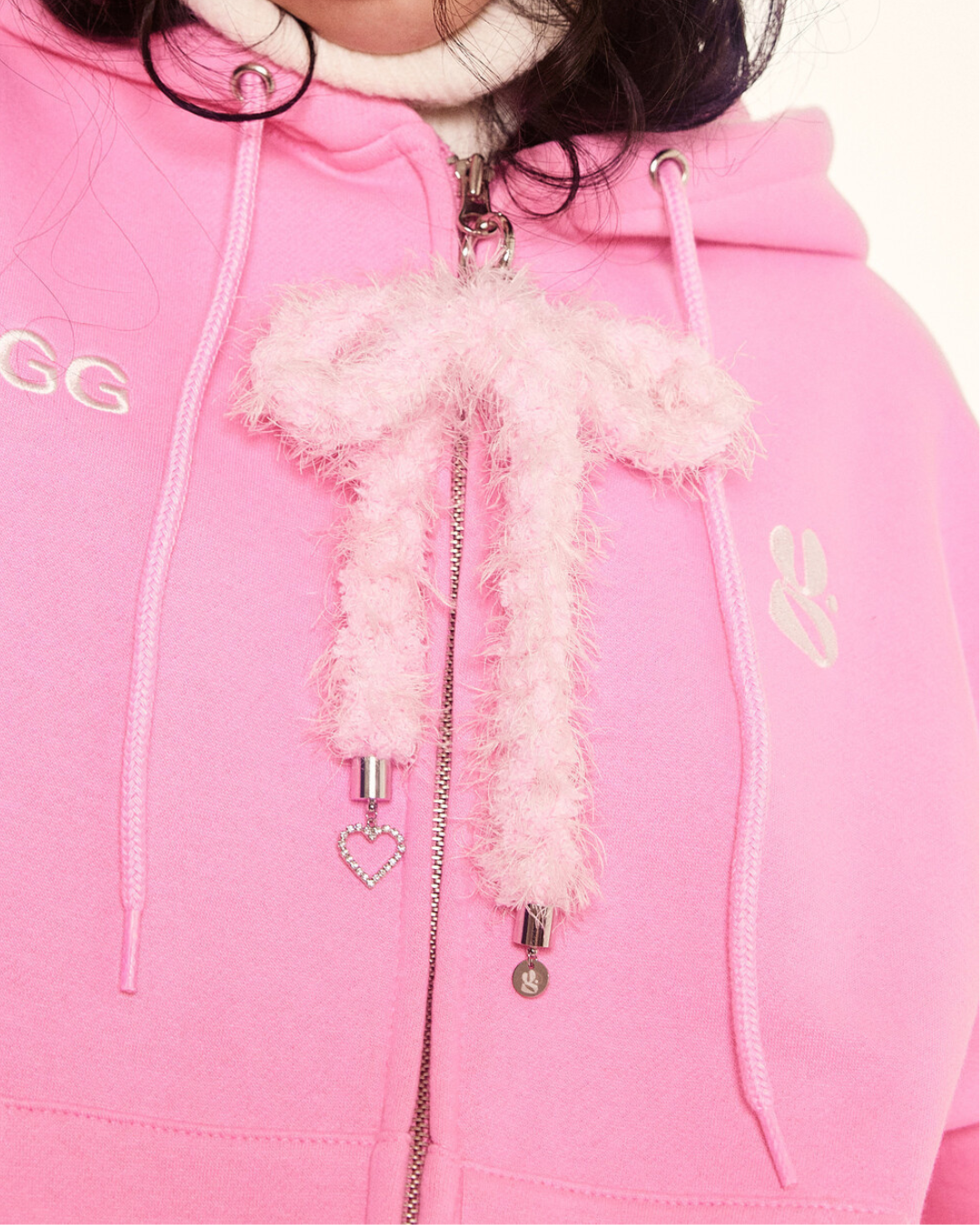 Fur ribbon keyring