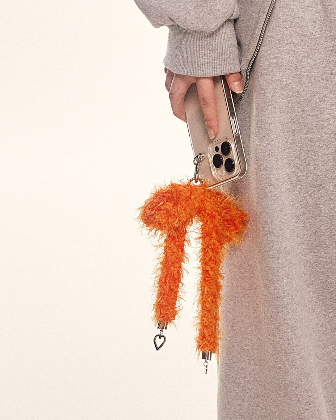 Fur ribbon keyring