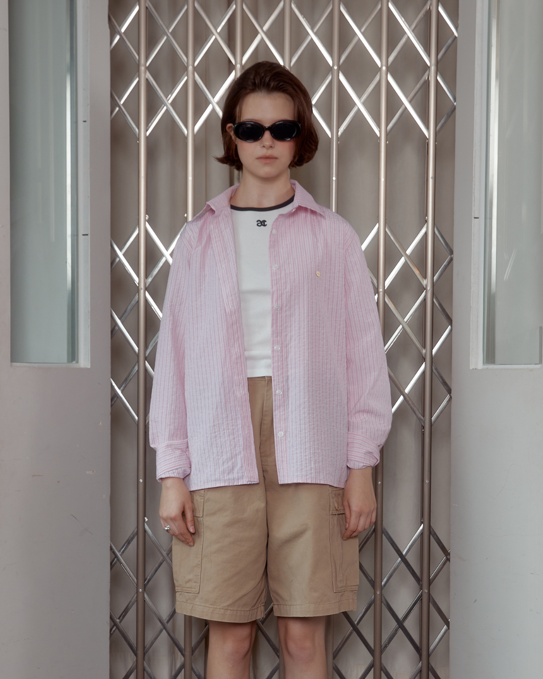 SEERSUCKER SHIRT - PINK