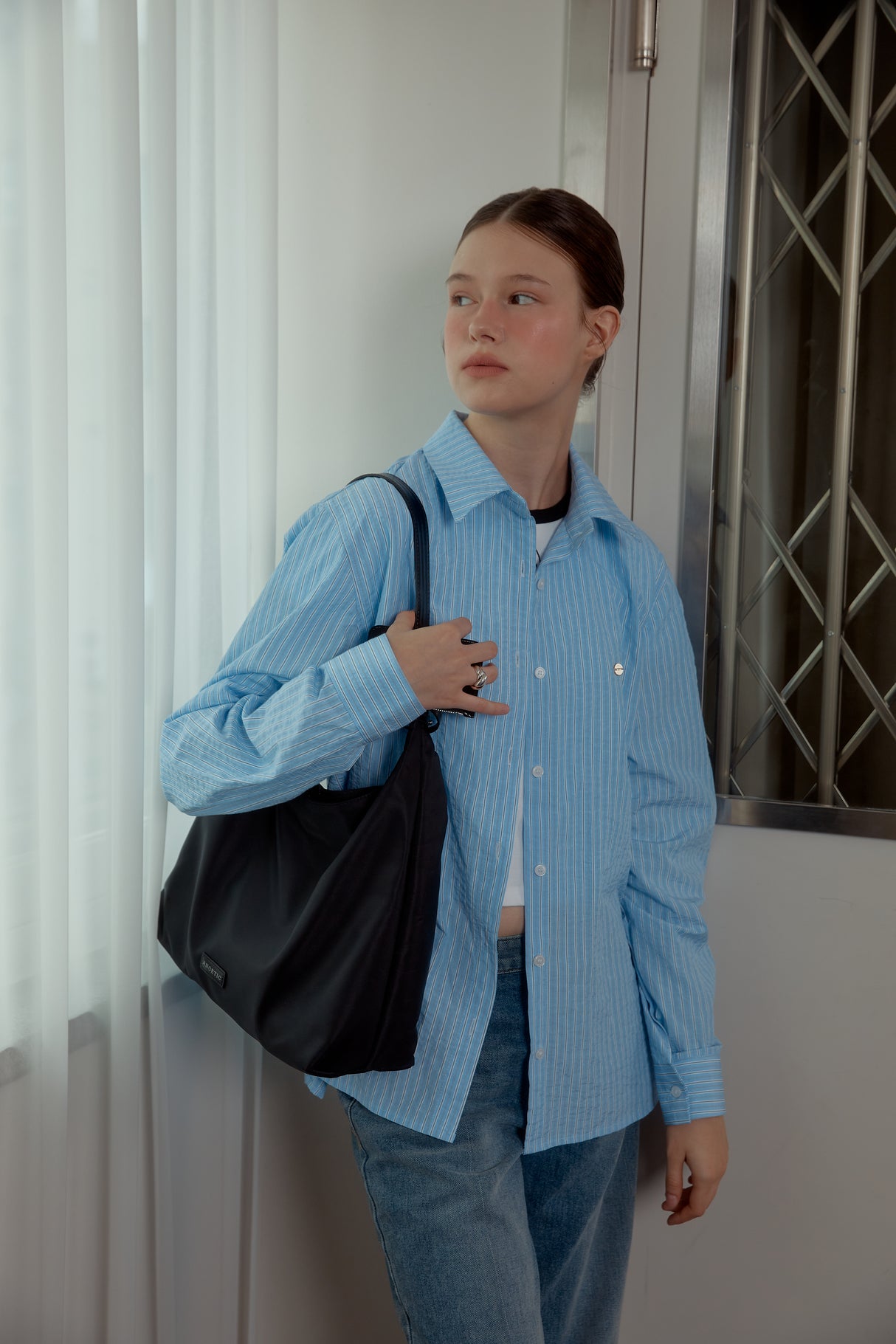 SEERSUCKER SHIRT - BLUE