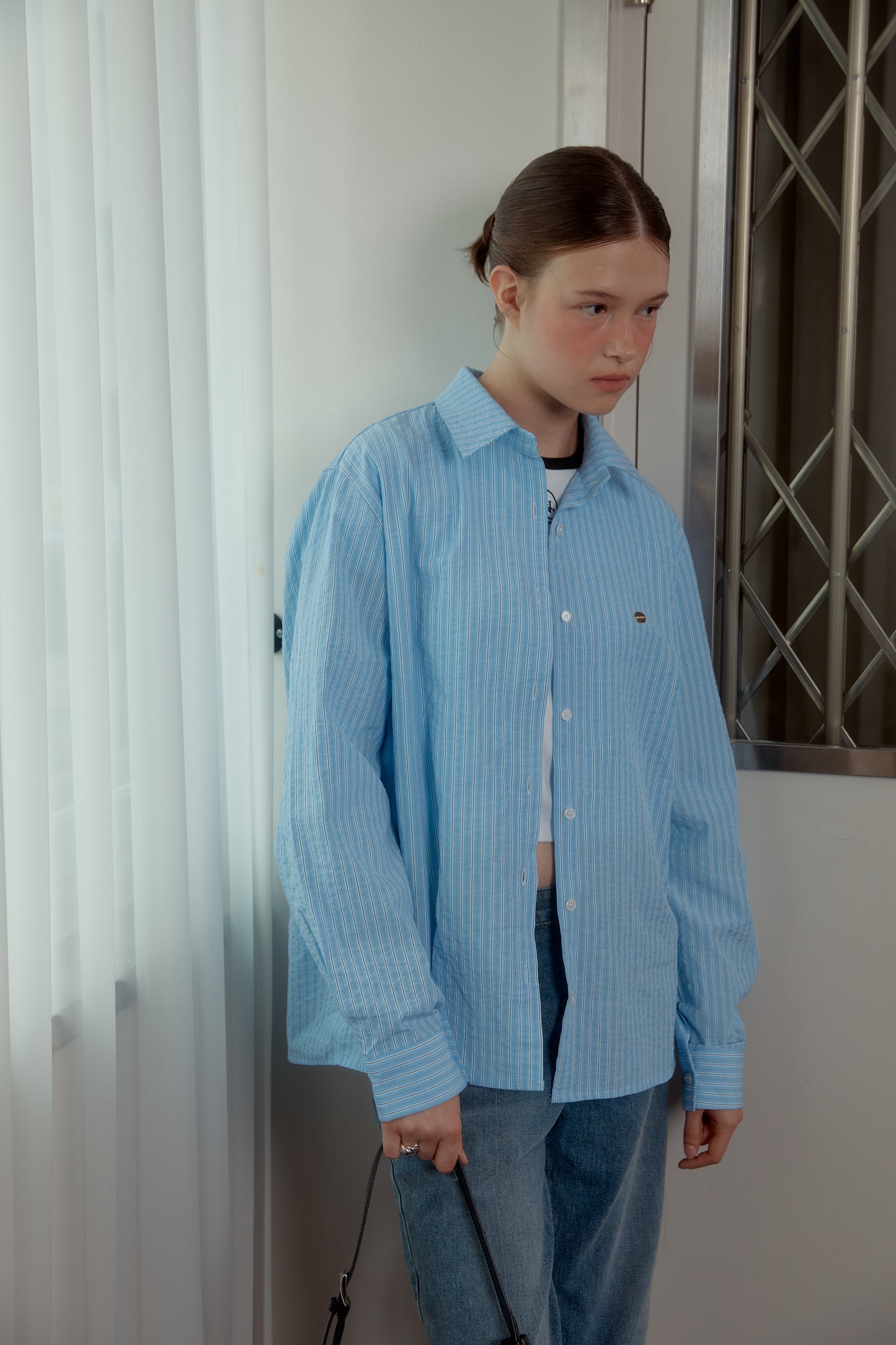 先行予約販売 - SEERSUCKER SHIRT - BLUE