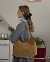 ANC SUEDE HOBO BAG & CARD WALLET SET