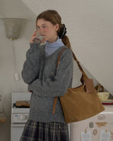 ANC SUEDE HOBO BAG & CARD WALLET SET