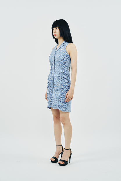 SHIRRING MINI DRESS