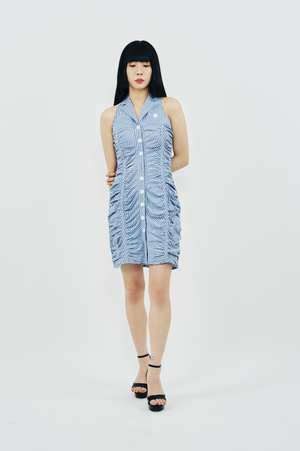 SHIRRING MINI DRESS