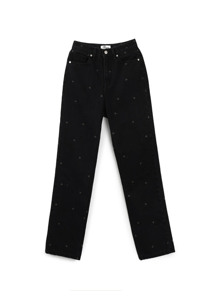 《mused》Heart Bleach Jeans