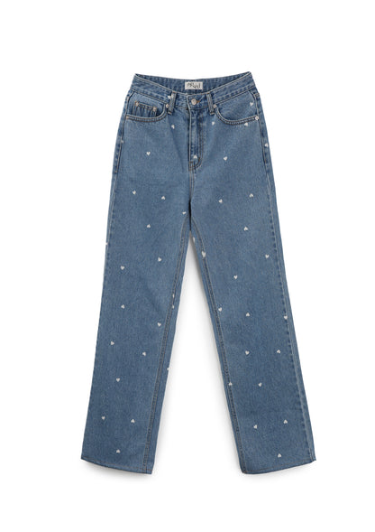 《mused》Heart Bleach Jeans