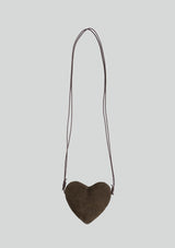 Mused Real Suede Heart Bag