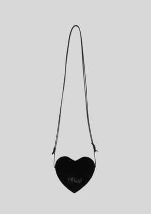 Mused Real Suede Heart Bag