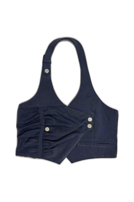 UNBLANCE SHIRRING VEST