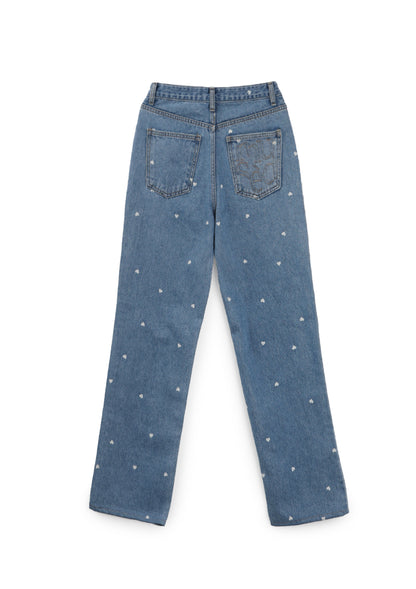 《mused》Heart Bleach Jeans