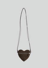 Mused Real Suede Heart Bag