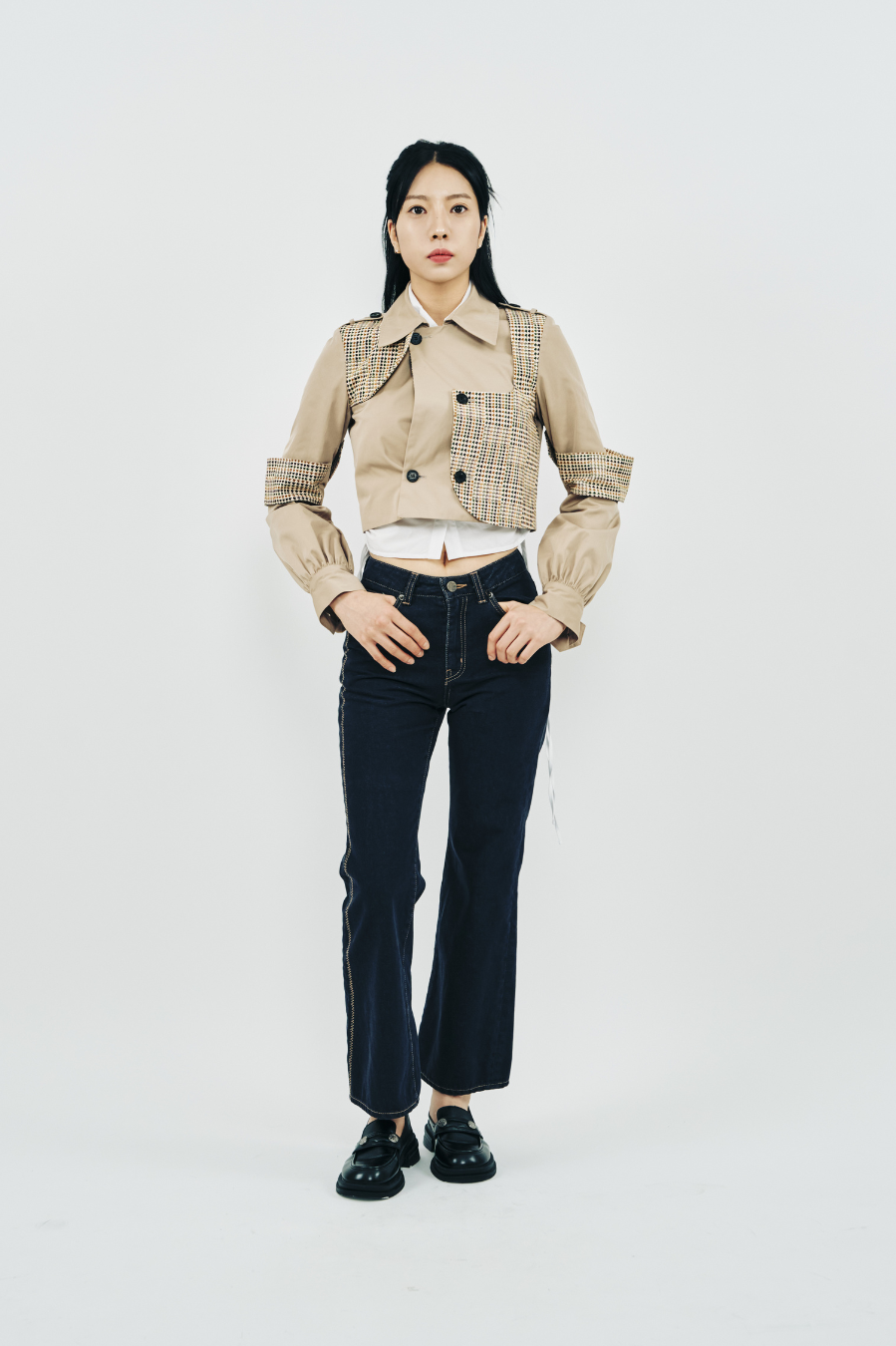 TRENCH CHECK SHORT JACKET