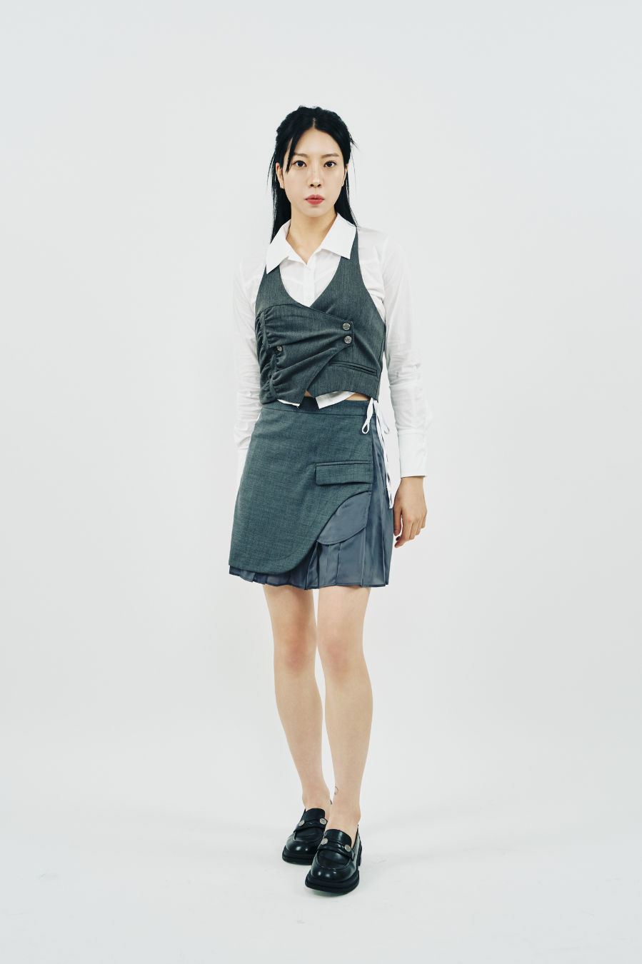 SHIRT PLEATS SKIRT