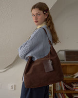 ANC SUEDE HOBO BAG & CARD WALLET SET