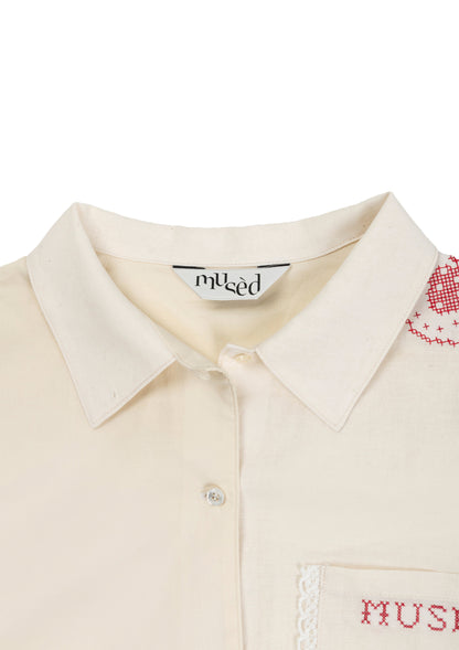 Cali EMB Shirt - Natural