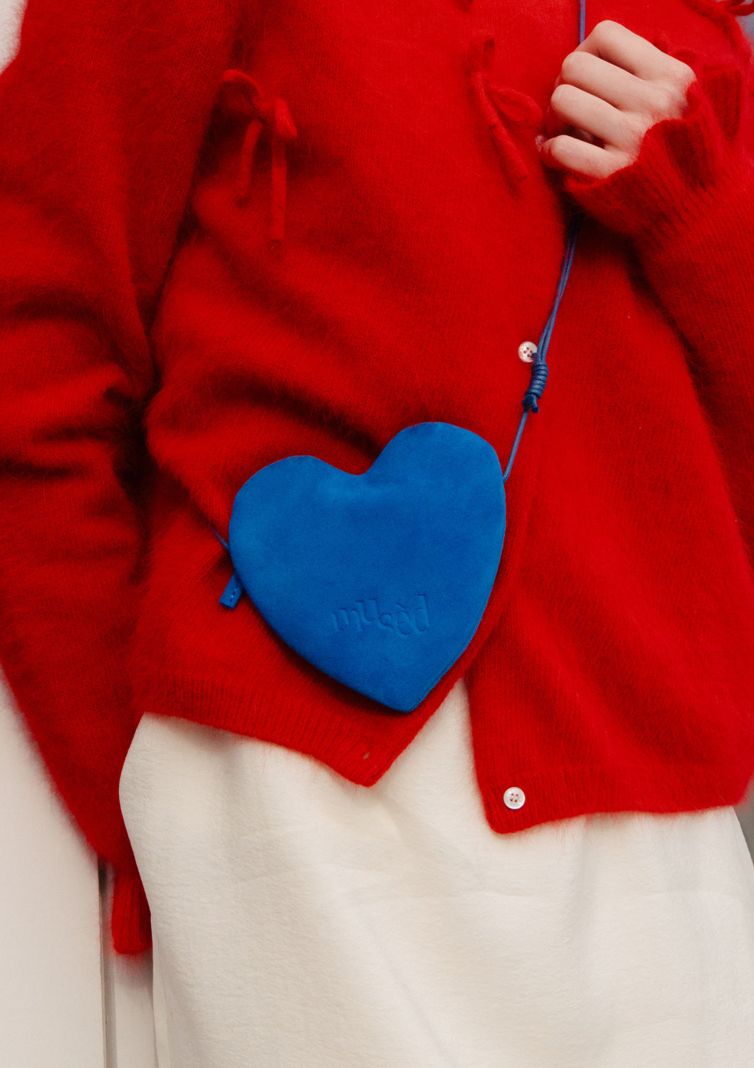 Mused Real Suede Heart Bag