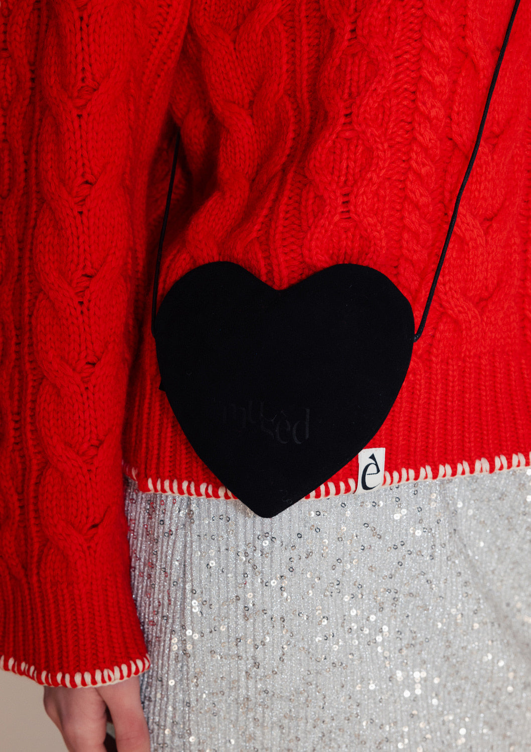 Mused Real Suede Heart Bag