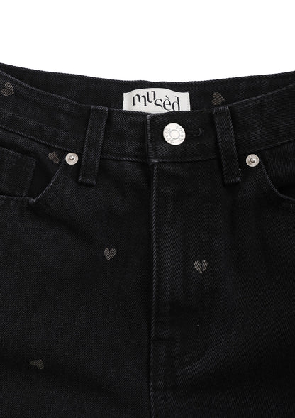 《mused》Heart Bleach Jeans